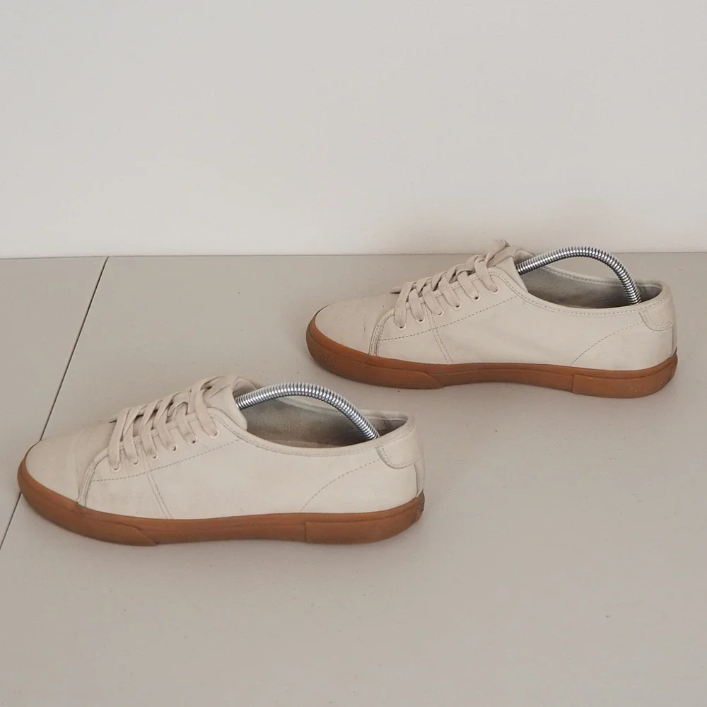Frye GIA Low Lace Ivory‎ Leather Upper Sneakers Women's Size 9.5M FR41118